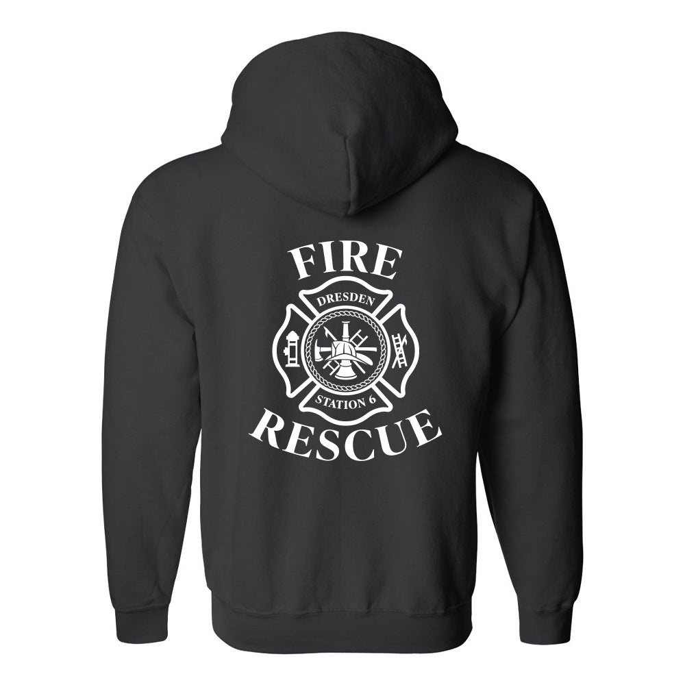 Dresden Fire Department Adult Heavy Blend Full-Zip Hooded Sweatshirt