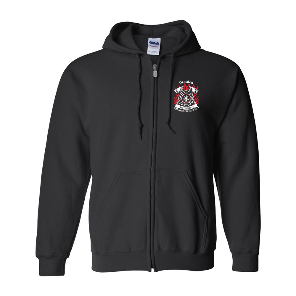 Dresden Fire Department Adult Heavy Blend Full-Zip Hooded Sweatshirt