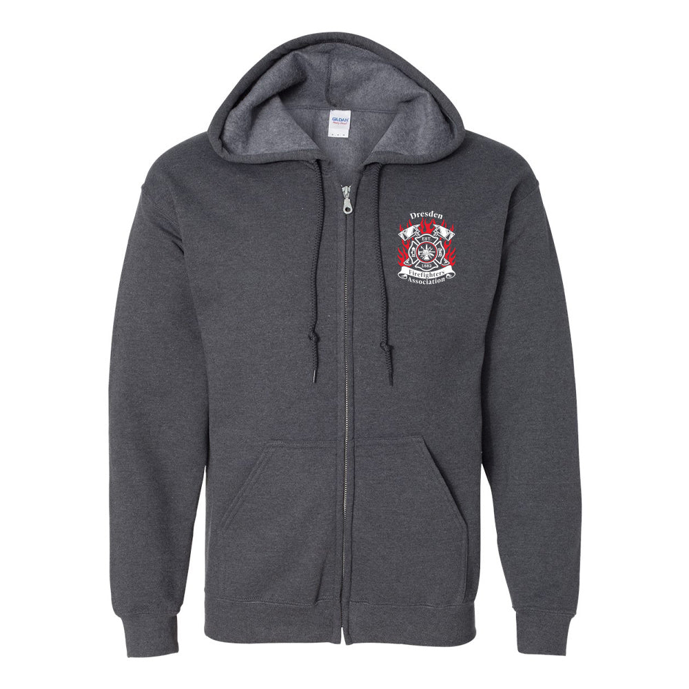Dresden Fire Department Adult Heavy Blend Full-Zip Hooded Sweatshirt