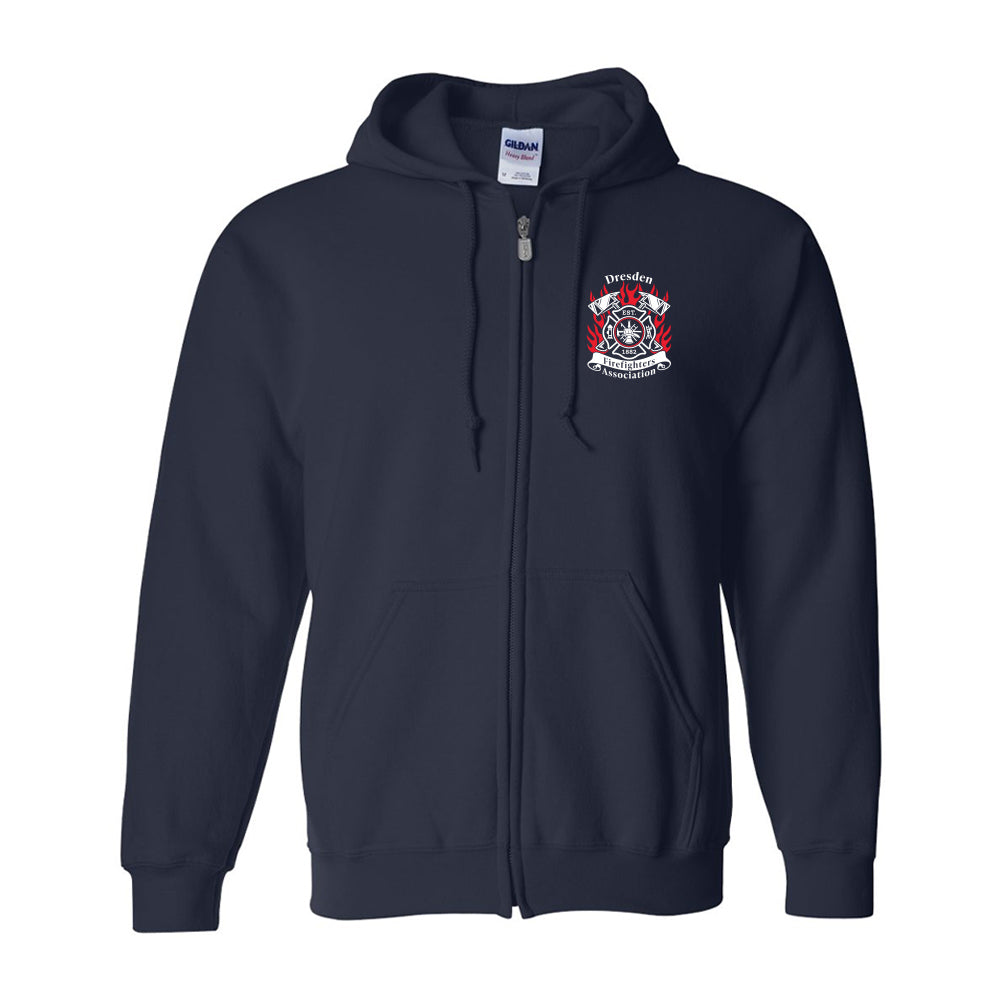 Dresden Fire Department Adult Heavy Blend Full-Zip Hooded Sweatshirt