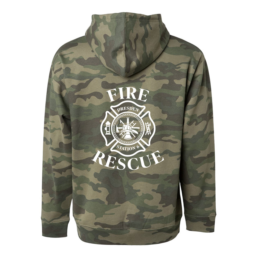 Dresden Fire Department Adult Midweight Hooded Sweatshirt