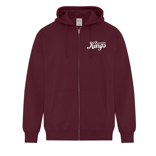 Dresden Jr Kings Adult Fleece Full Zip Hooded Sweatshirt