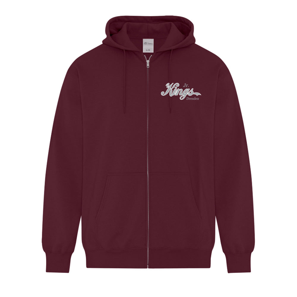 Dresden Minor Hockey Adult Fleece Full Zip Hooded Sweatshirt