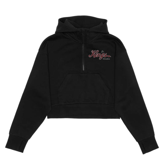 Dresden Minor Hockey Adult Cropped Drop Shoulder 1/2 Zip Hoodie