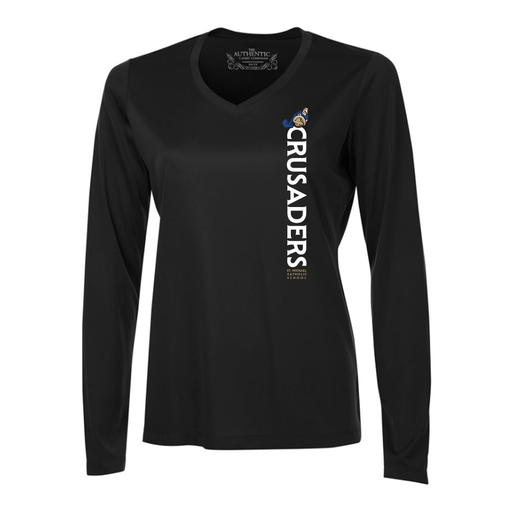 St Michael Ladies' Pro Team Long Sleeve V-Neck T-Shirt