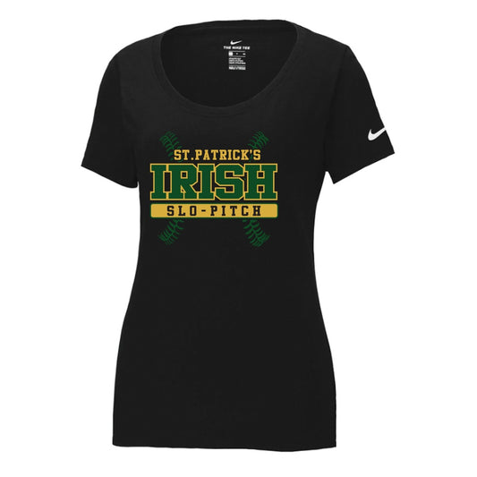 St Pats Slo-Pitch Ladies' Nike Dri-FIT Cotton/Poly Scoop Neck Tee