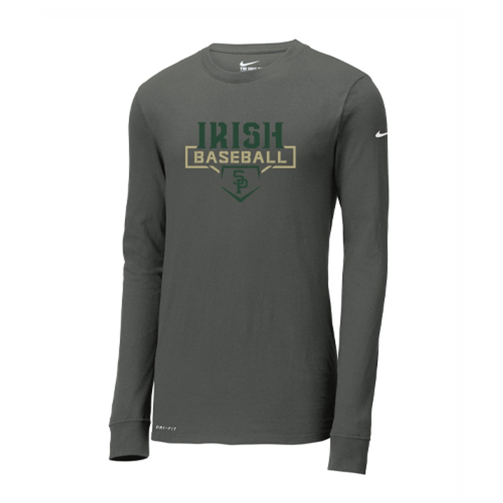 St. Pats Baseball Adult Nike Dri-FIT Cotton/Poly Long Sleeve Tee