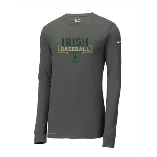 St. Pats Baseball Adult Nike Dri-FIT Cotton/Poly Long Sleeve Tee