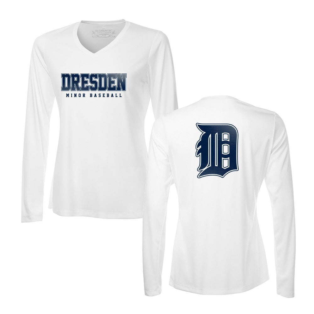 Dresden Minor Baseball Ladies' Pro Team Long Sleeve V-Neck