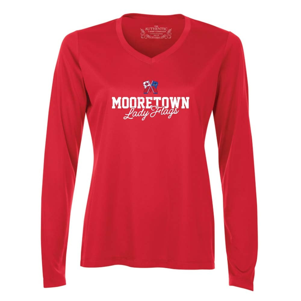Mooretown Lady Flags Ladies' Pro Team Long Sleeve V-Neck