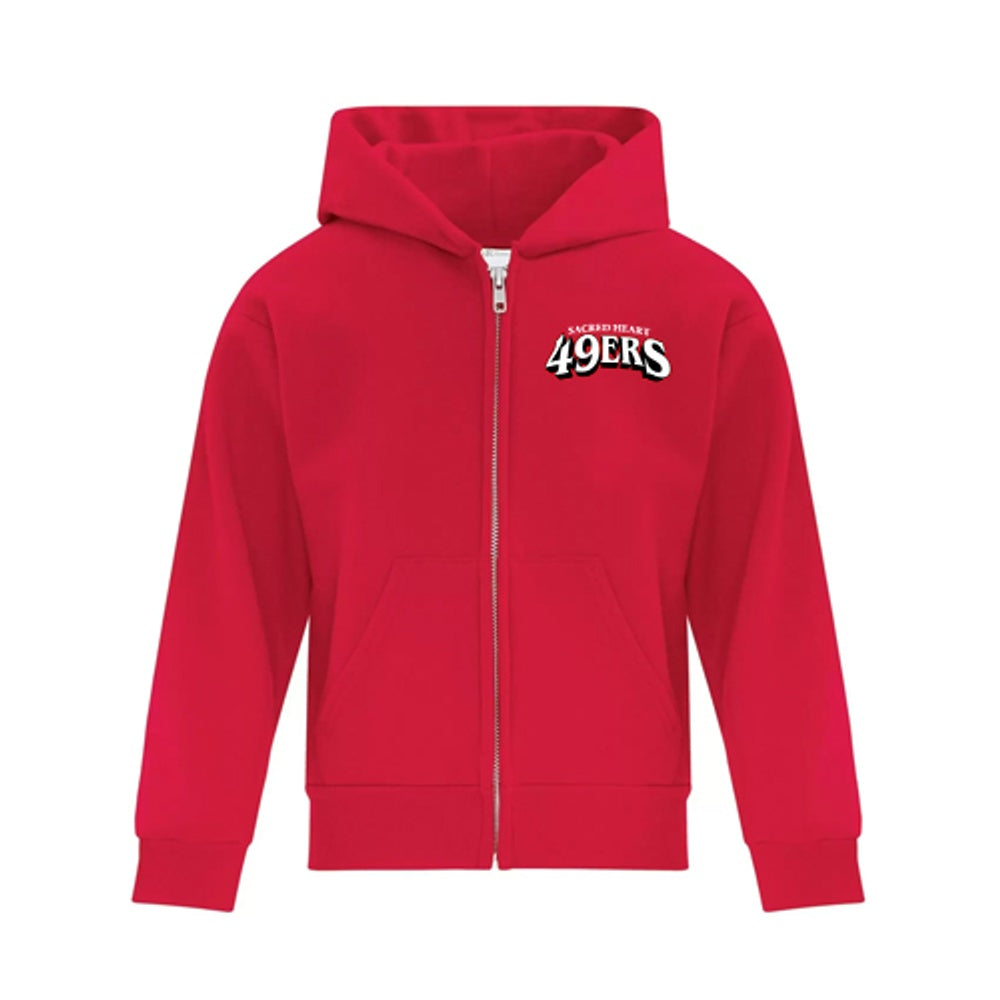 Sacred Heart Youth Everyday Fleece Full Zip Hooded Sweatshirt