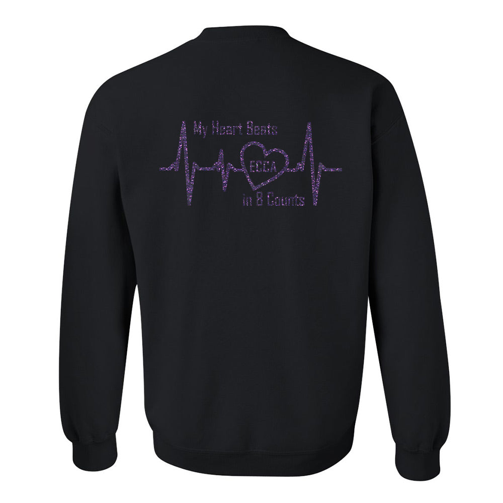 Eight Count Cheer Youth Sparkle Heavy Blend™ Crewneck Sweatshirt
