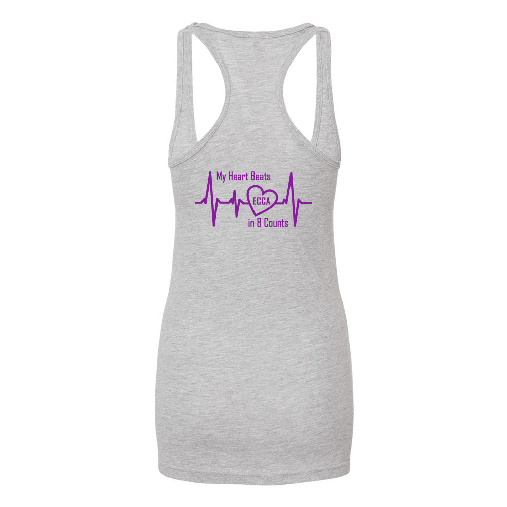 Eight Count Cheer Ladies' Racerback Blend Tank
