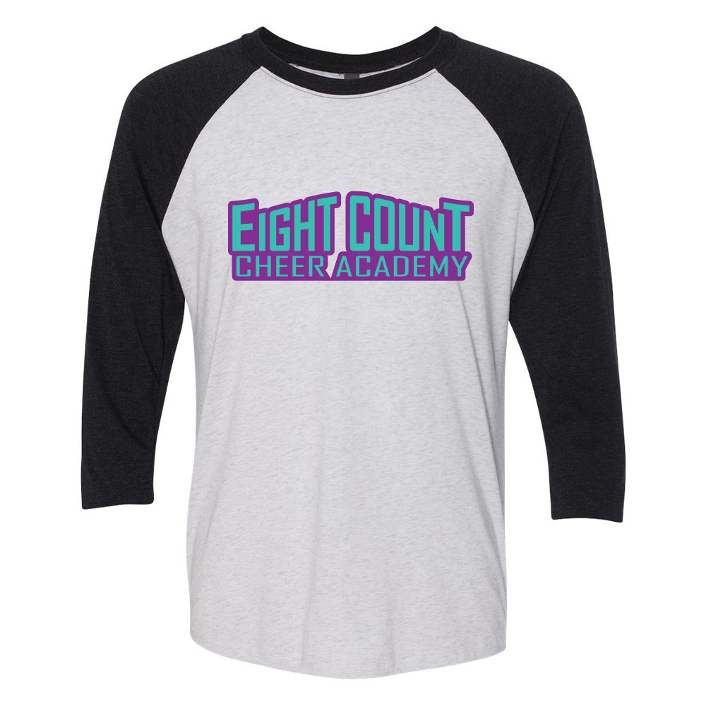 Eight Count Cheer Adult Triblend Three-Quarter Raglan T-Shirt