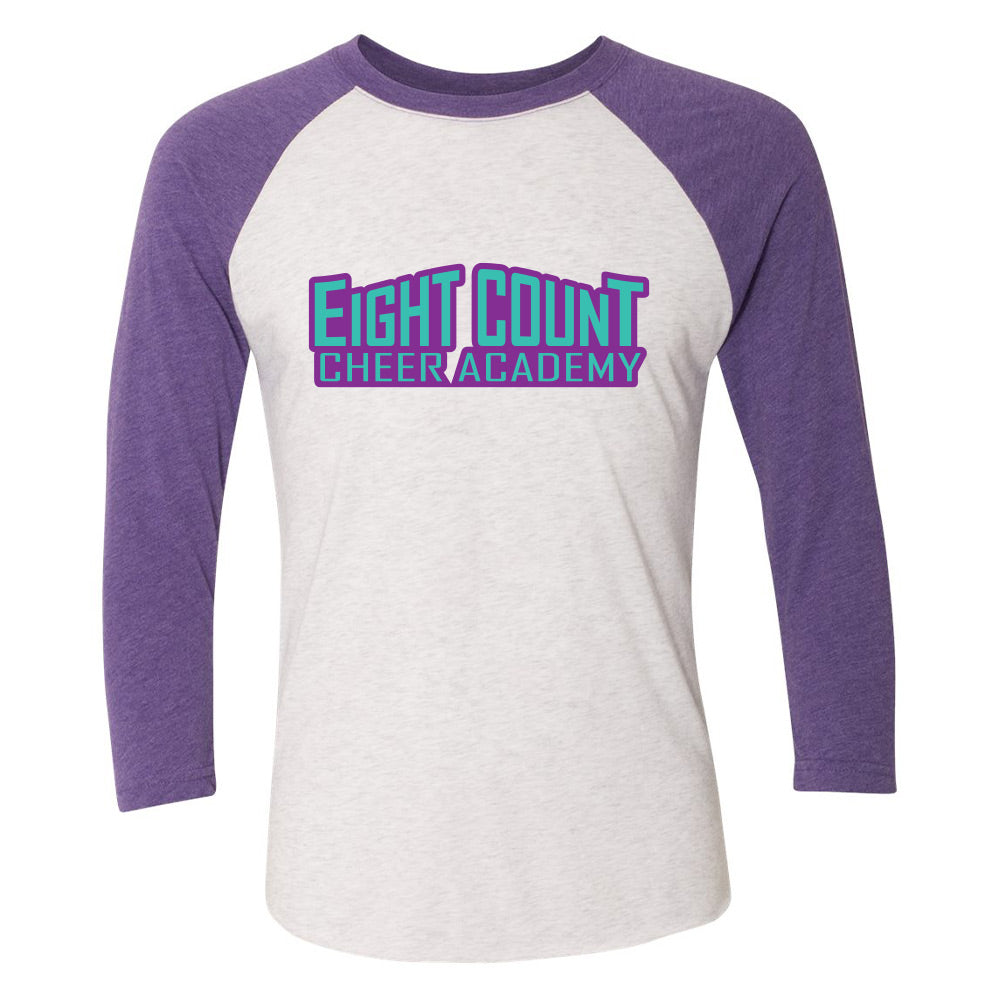 Eight Count Cheer Adult Triblend Three-Quarter Raglan T-Shirt