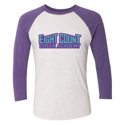Eight Count Cheer Adult Triblend Three-Quarter Raglan T-Shirt