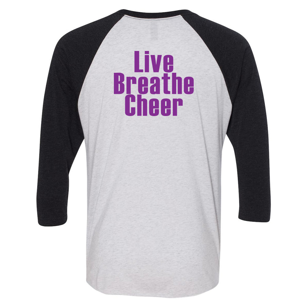 Eight Count Cheer Adult Triblend Three-Quarter Raglan T-Shirt