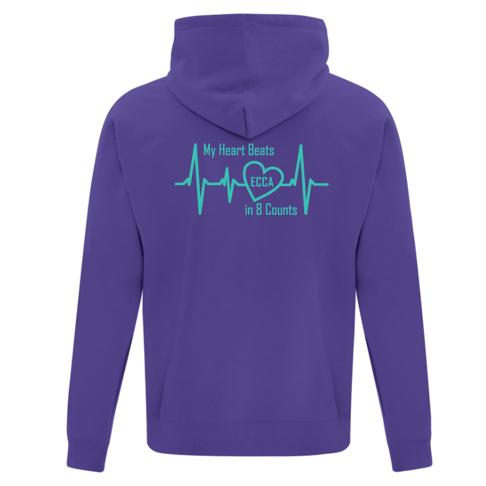 Eight Count Cheer Adult Fleece Hooded Sweatshirt