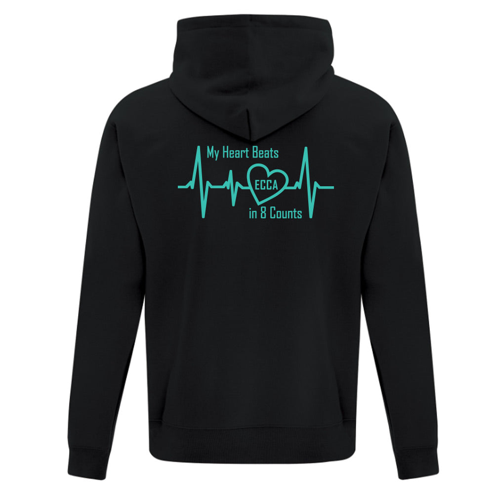 Eight Count Cheer Adult Fleece Hooded Sweatshirt