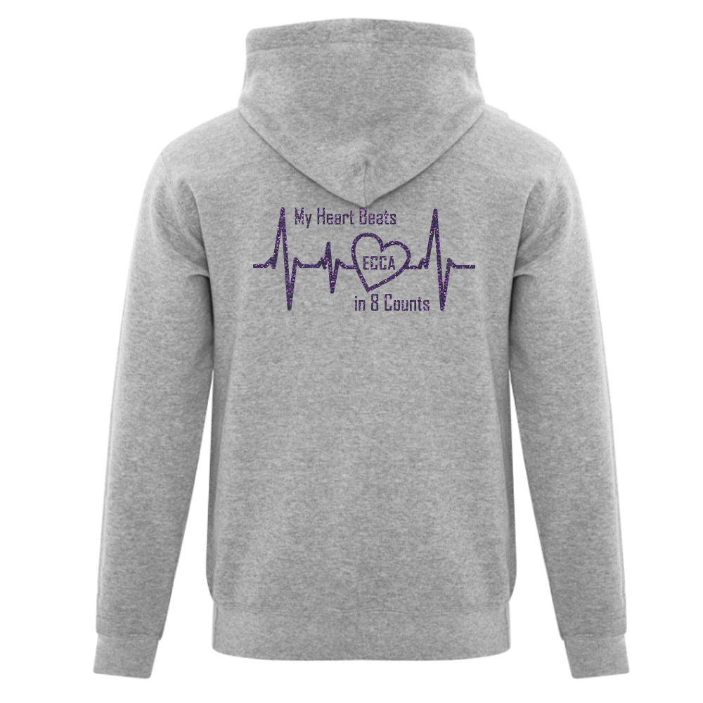 Eight Count Cheer Adult Sparkle Fleece Hooded Sweatshirt