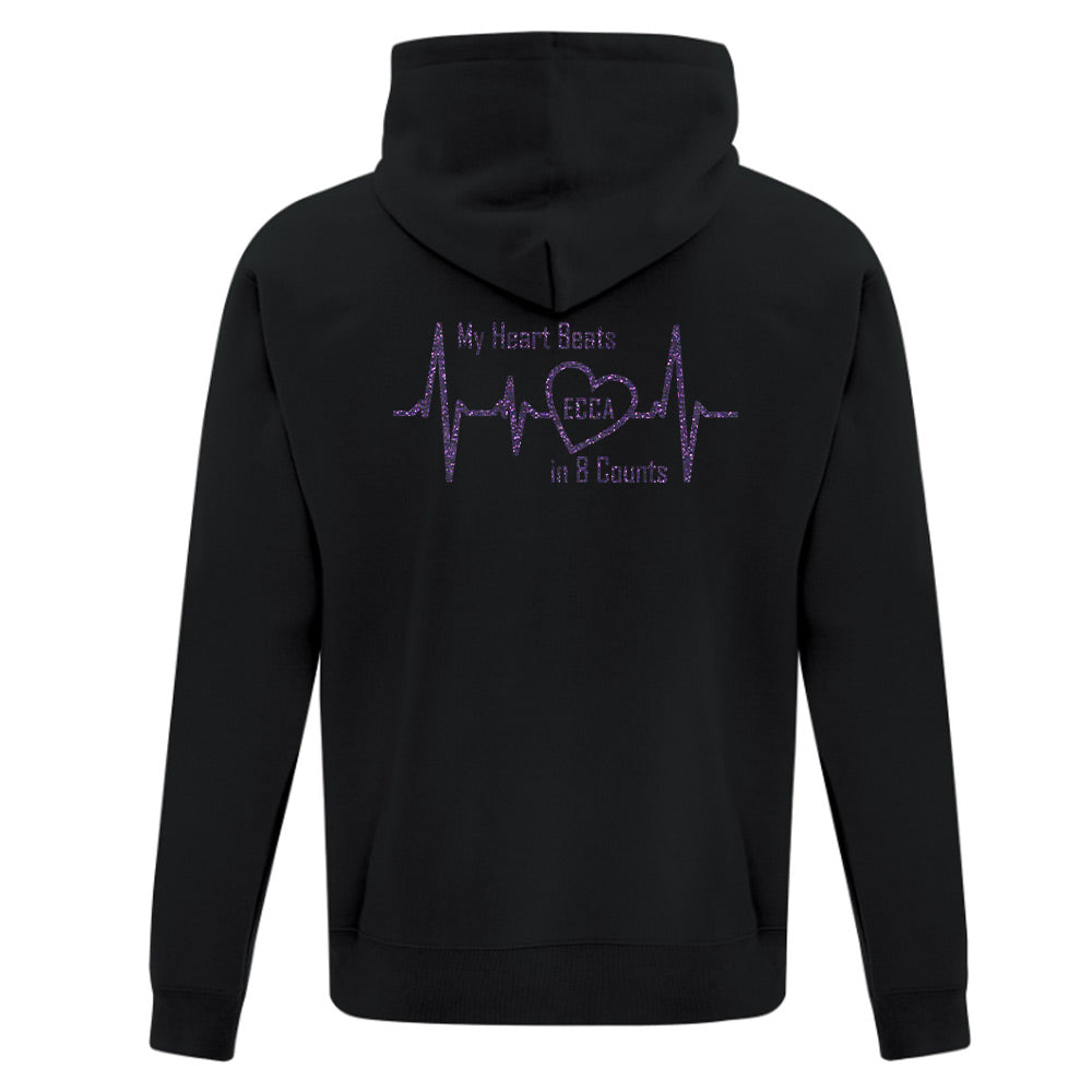 Eight Count Cheer Adult Sparkle Fleece Hooded Sweatshirt