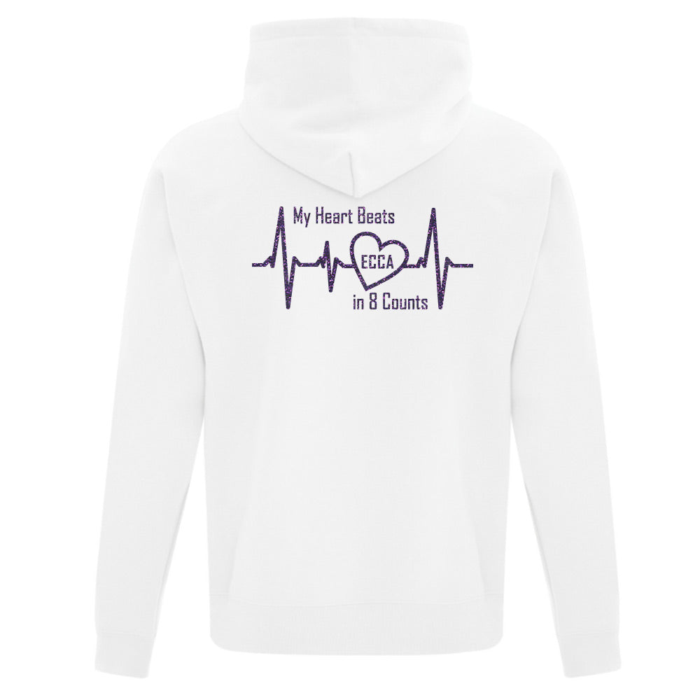 Eight Count Cheer Adult Sparkle Fleece Hooded Sweatshirt