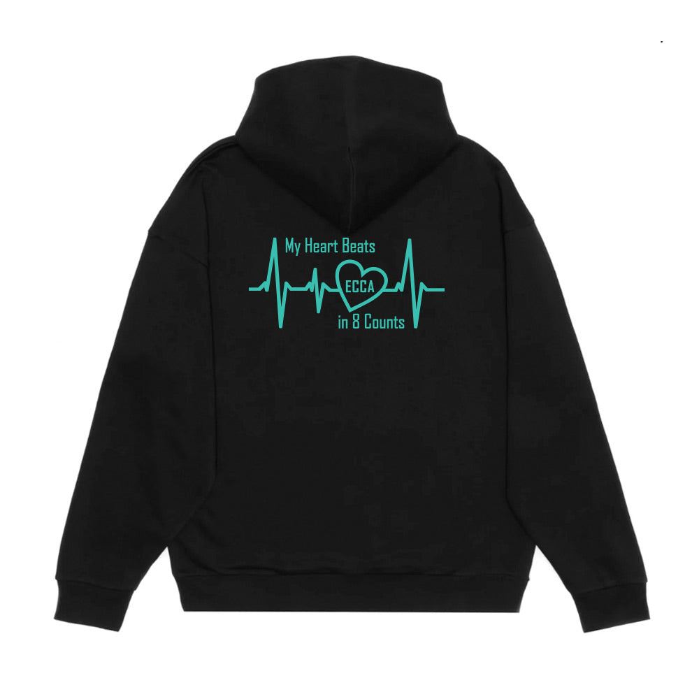 Eight Count Cheer Adult Drop Shoulder 1/2 Zip Hoodie