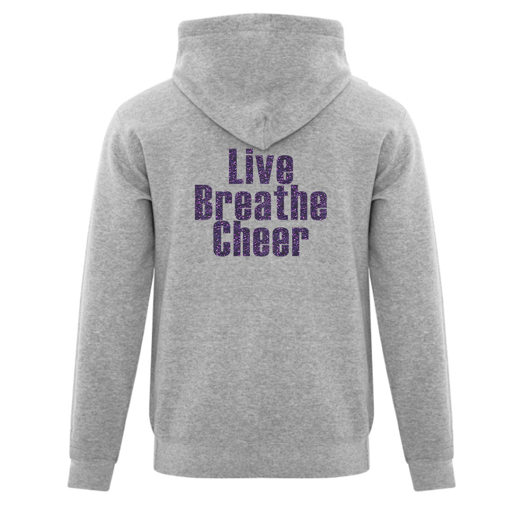 Eight Count Cheer Adult Sparkle Fleece Hooded Sweatshirt