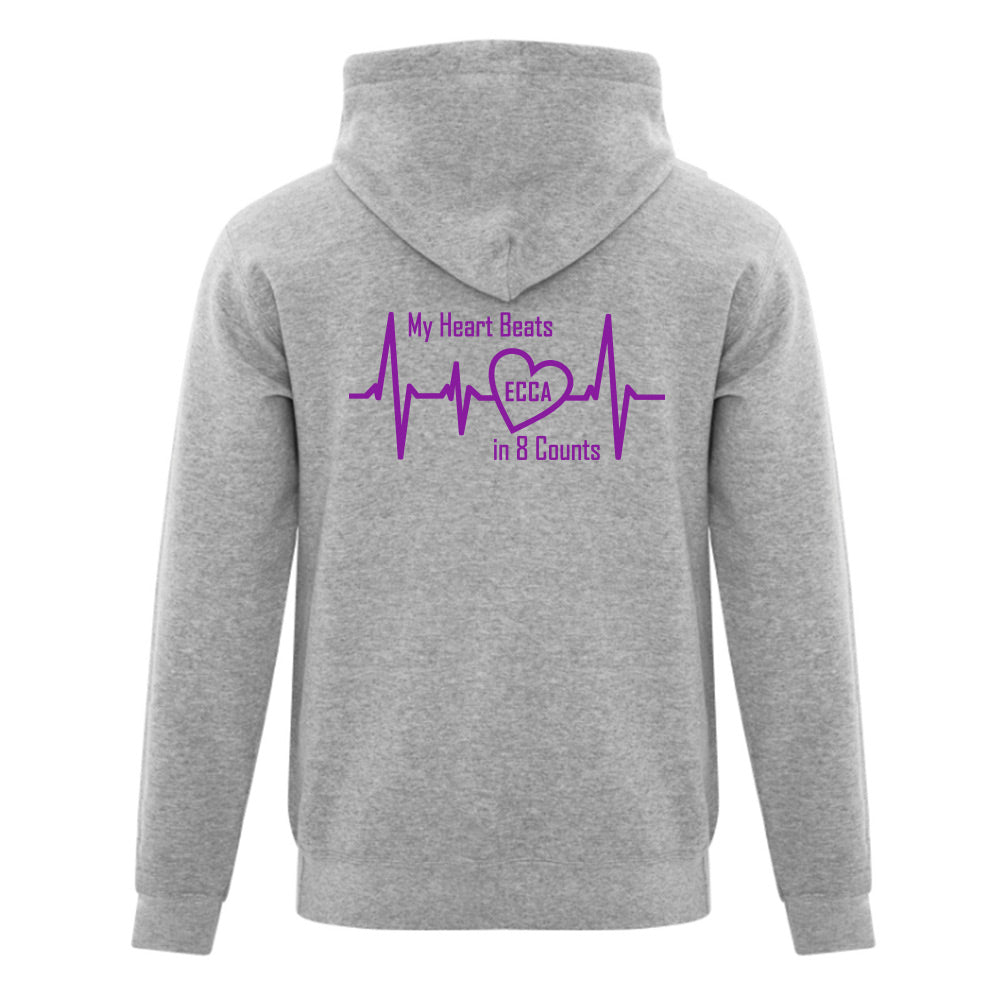 Eight Count Cheer Adult Fleece Full Zip Hooded Sweatshirt