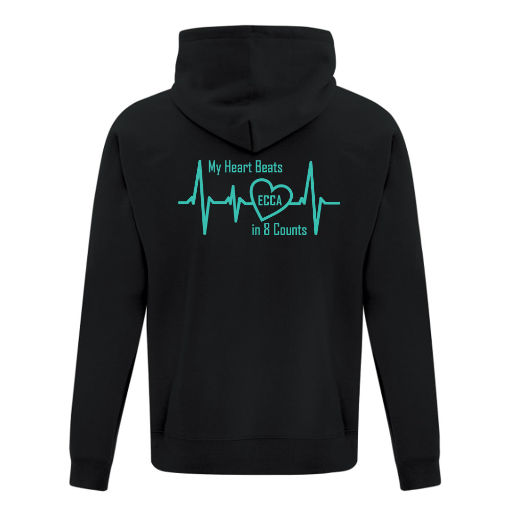 Eight Count Cheer Adult Fleece Full Zip Hooded Sweatshirt