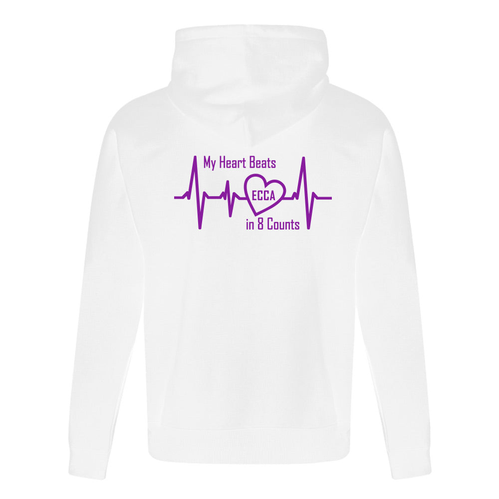 Eight Count Cheer Adult Fleece Full Zip Hooded Sweatshirt
