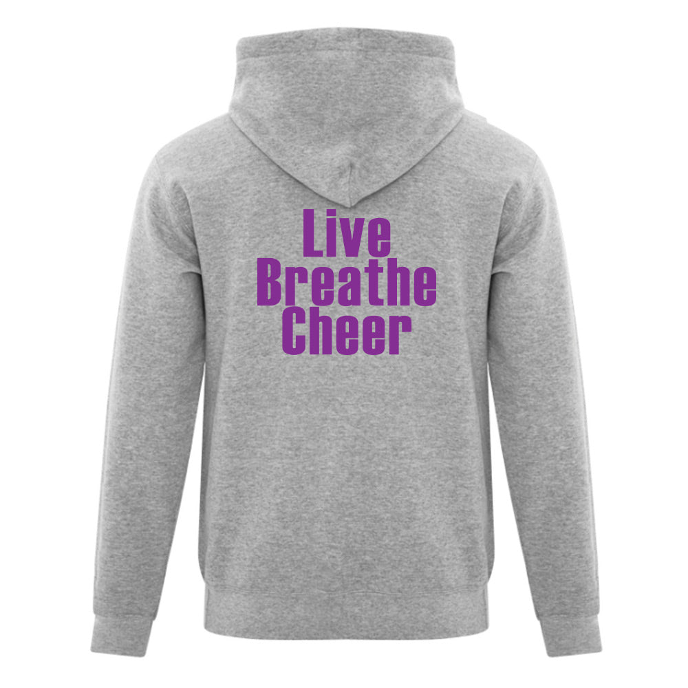 Eight Count Cheer Adult Fleece Full Zip Hooded Sweatshirt