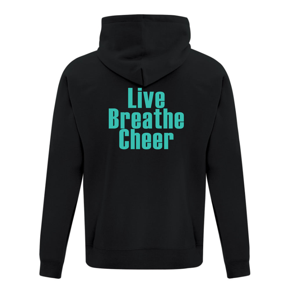 Eight Count Cheer Adult Fleece Full Zip Hooded Sweatshirt