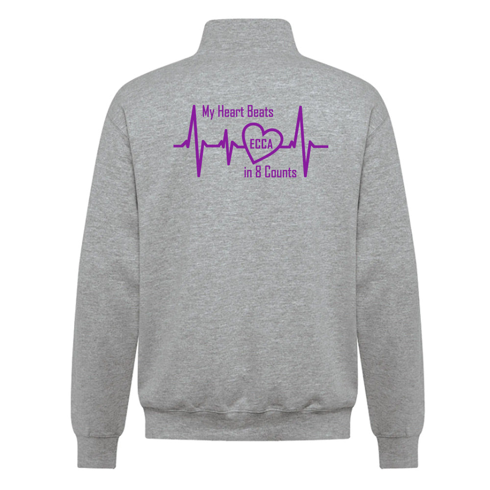 Eight Count Cheer Adult Fleece 1/4 Zip Sweatshirt