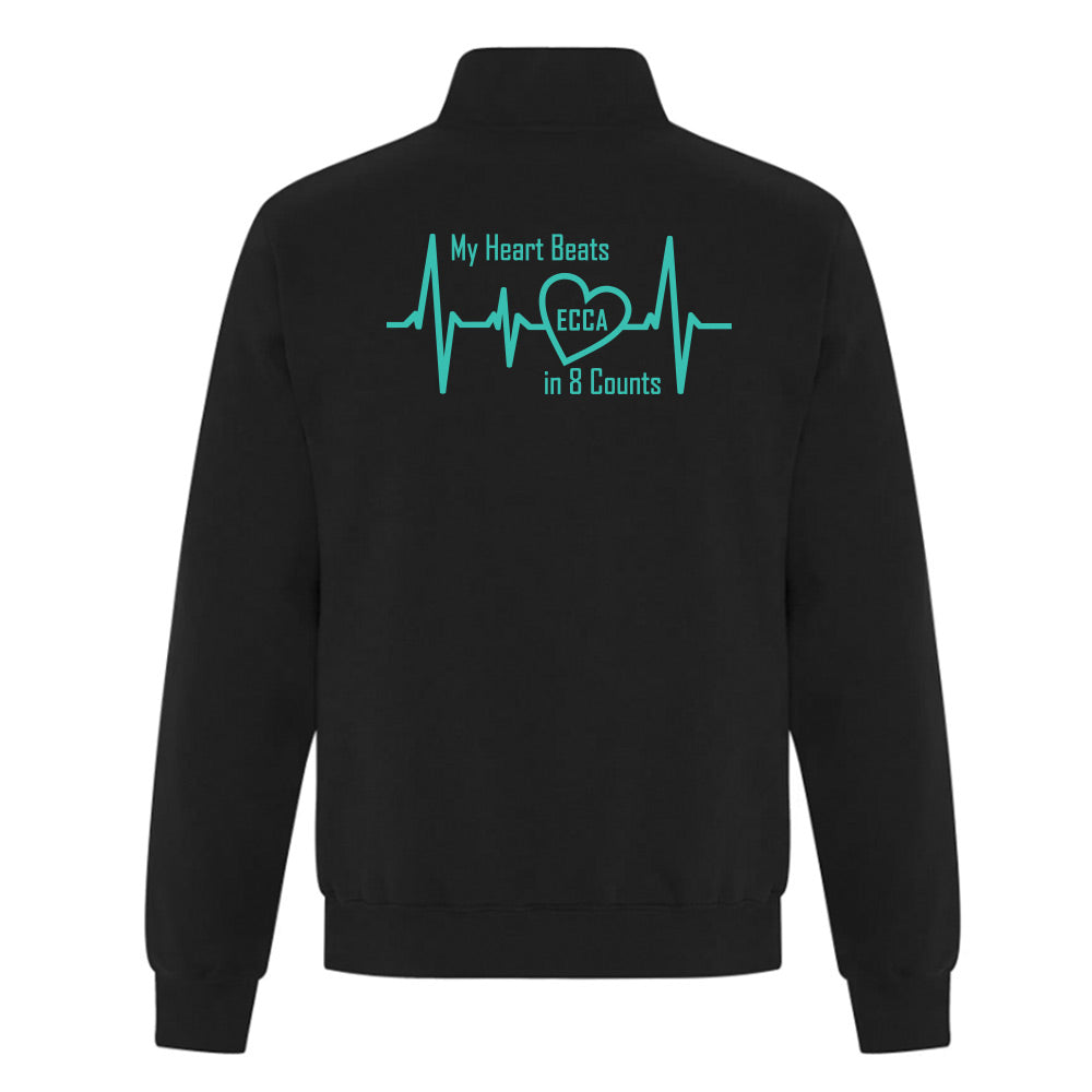 Eight Count Cheer Adult Fleece 1/4 Zip Sweatshirt