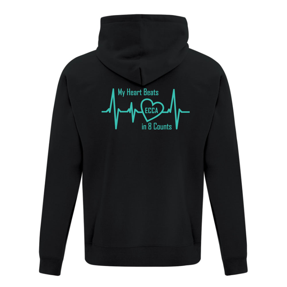 Eight Count Cheer Youth Fleece Full Zip Hooded Sweatshirt