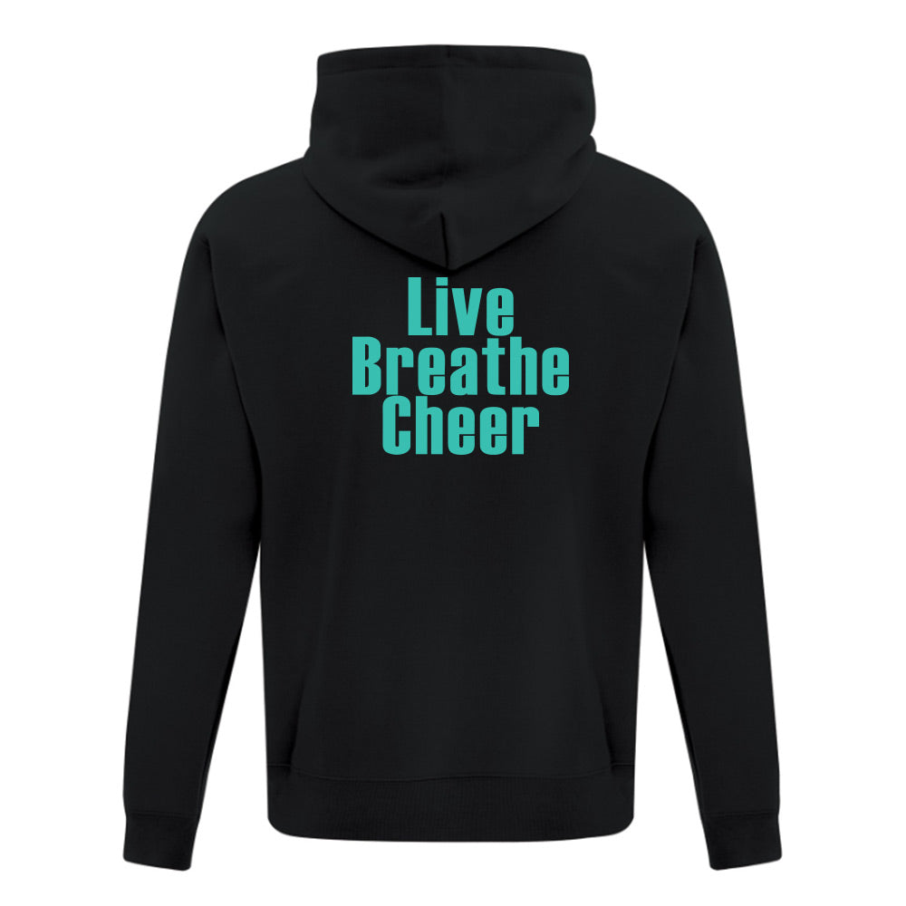 Eight Count Cheer Youth Fleece Full Zip Hooded Sweatshirt