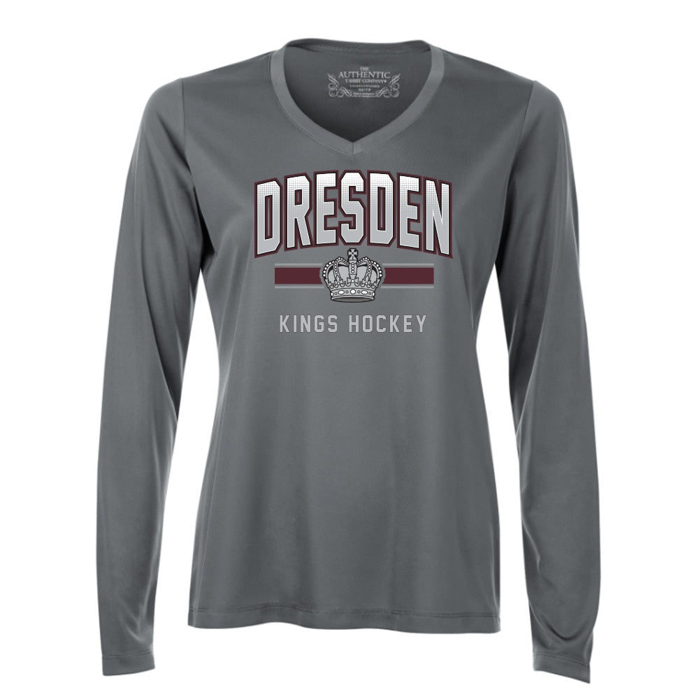 Dresden Jr Kings Ladies' Pro Team Long Sleeve V-Neck