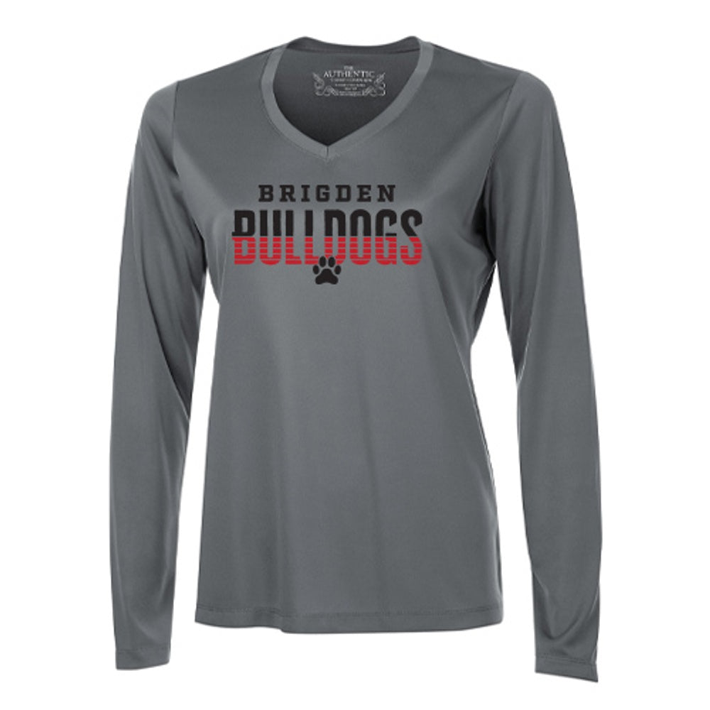Brigden Ladies' Pro Team Long Sleeve V-Neck T-Shirt