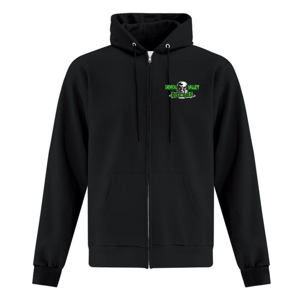 Chem Valley Disc Golf Adult Fleece Full Zip Hooded Sweatshirt