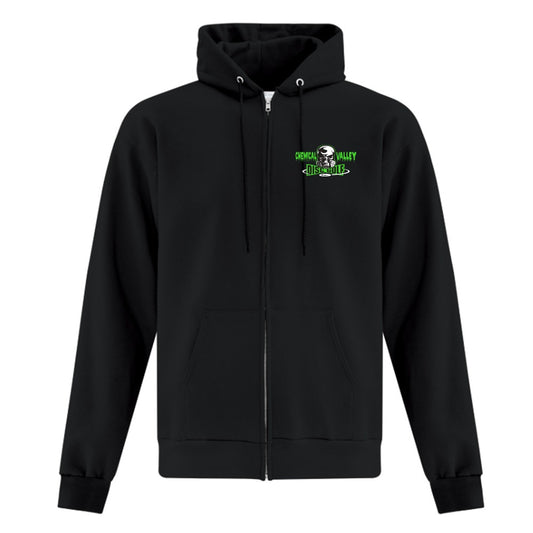 Chem Valley Disc Golf Adult Fleece Full Zip Hooded Sweatshirt