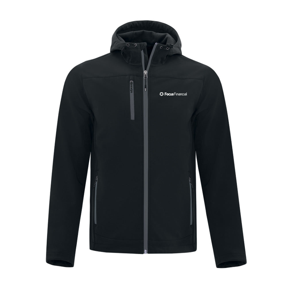 Focus Financial Adult Everyday Hooded Water Repellent Soft Shell Jacket