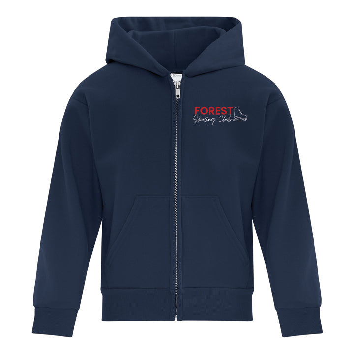 Forest Skating Club Youth Everyday Fleece Full Zip Hooded Sweatshirt