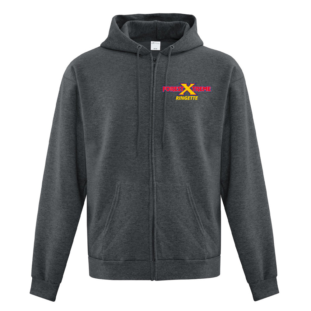 Forest Xtreme Ringette Adult Fleece Full Zip Hooded Sweatshirt