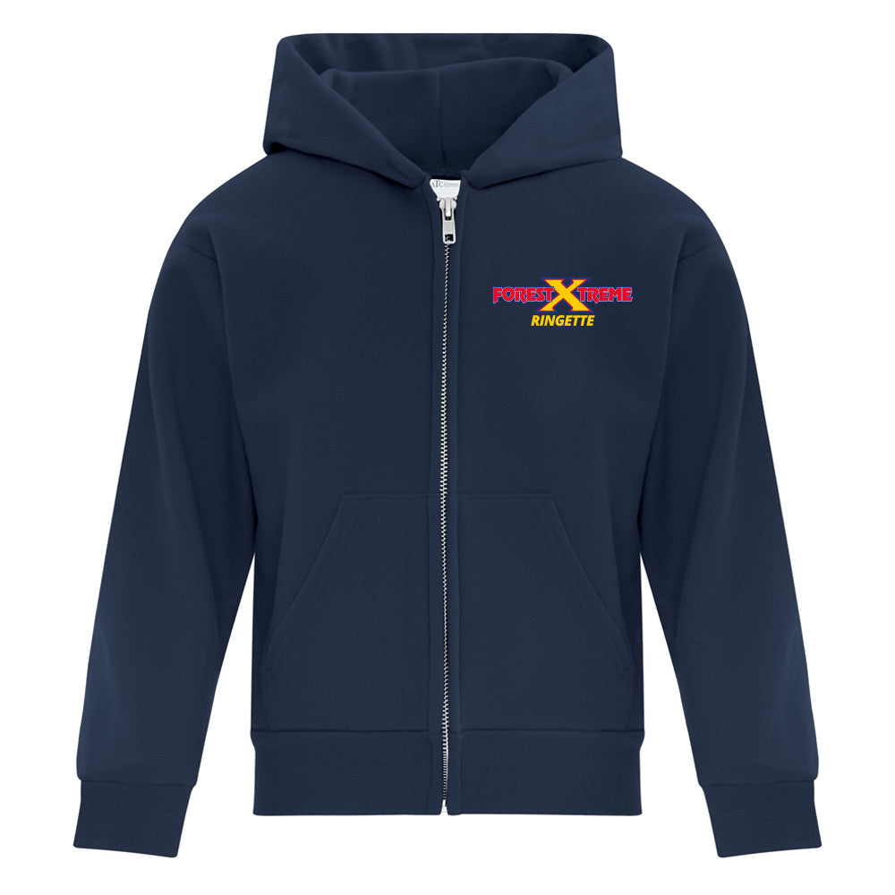 Forest Xtreme Ringette Youth Fleece Full Zip Hooded Sweatshirt