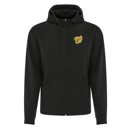 Wallaceburg Minor Baseball Adult Game Day Fleece Full Zip Hooded Sweatshirt