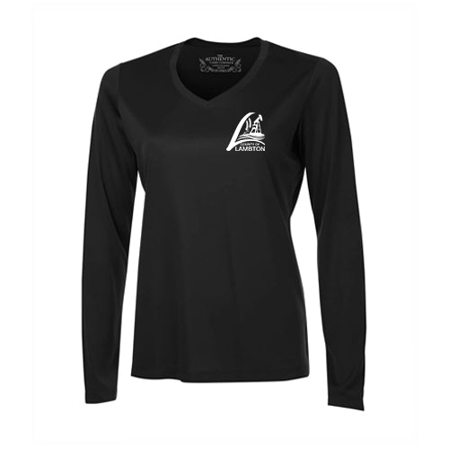 County of Lambton Pro Team Long Sleeve V-Neck Ladies T-Shirt