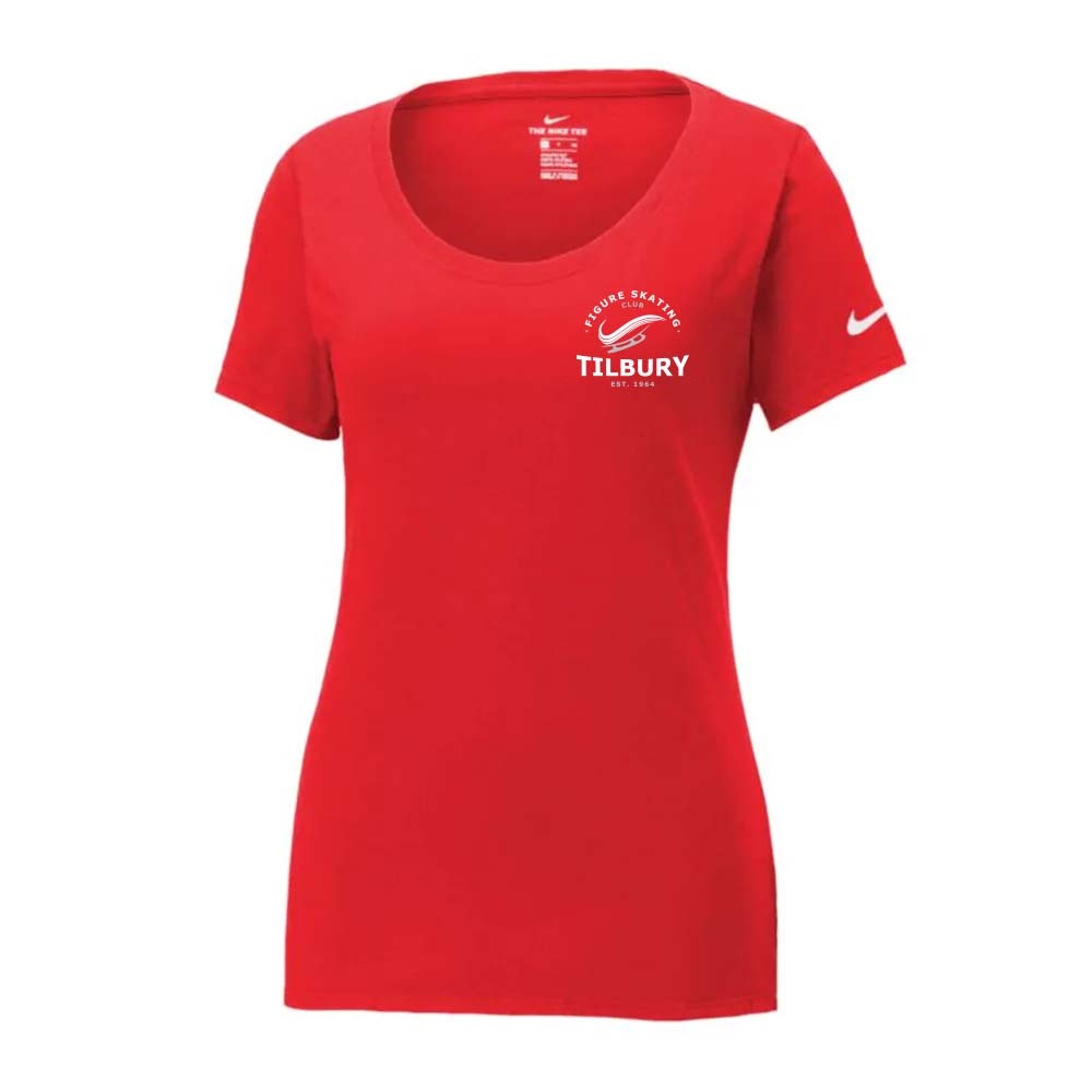 Tilbury Figure Skating Ladies' Nike Dri-FIT Cotton/Poly Scoop Neck Tee (Alt. Logo)
