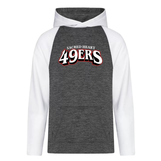Sacred Heart Youth Dynamic Heather Fleece Two Tone Hoodie