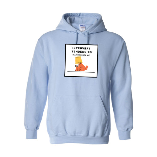 Introvert Tendencies Cotton Hooded Sweatshirt